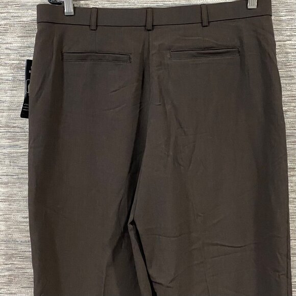 Counterparts Womens Brown Straight-Leg Pants Size 14P Polyester Blend - Picture 3 of 8